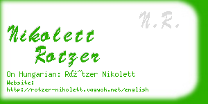 nikolett rotzer business card